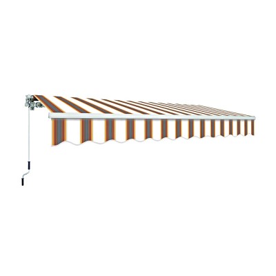 Outdoor Awning Sunshade Manual Patio Retractable