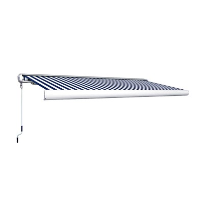 Aluminum Patio Manual Retractable Sun Shade Awning Sunshade Shelter Outdoor